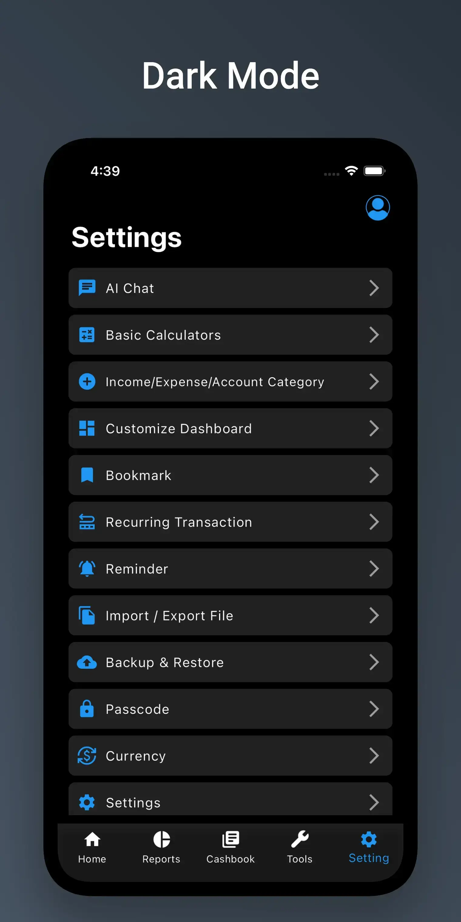 Import Export Data – Money Manager