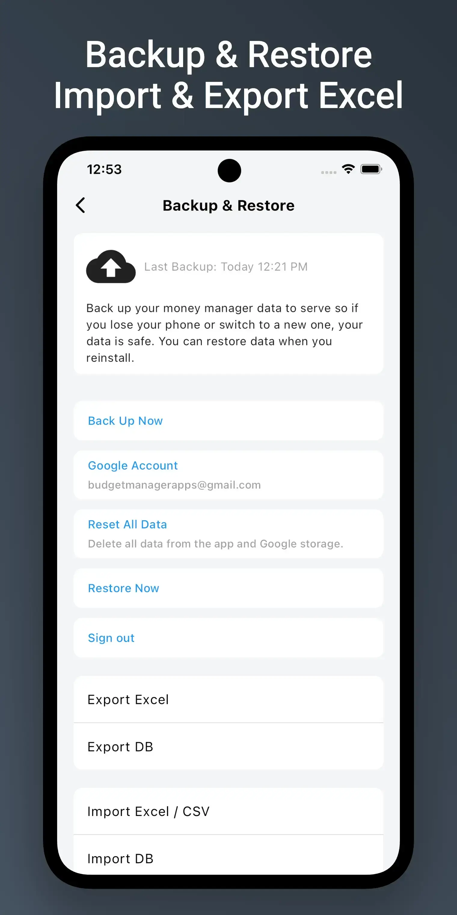 Multi-Account View – Money Manager